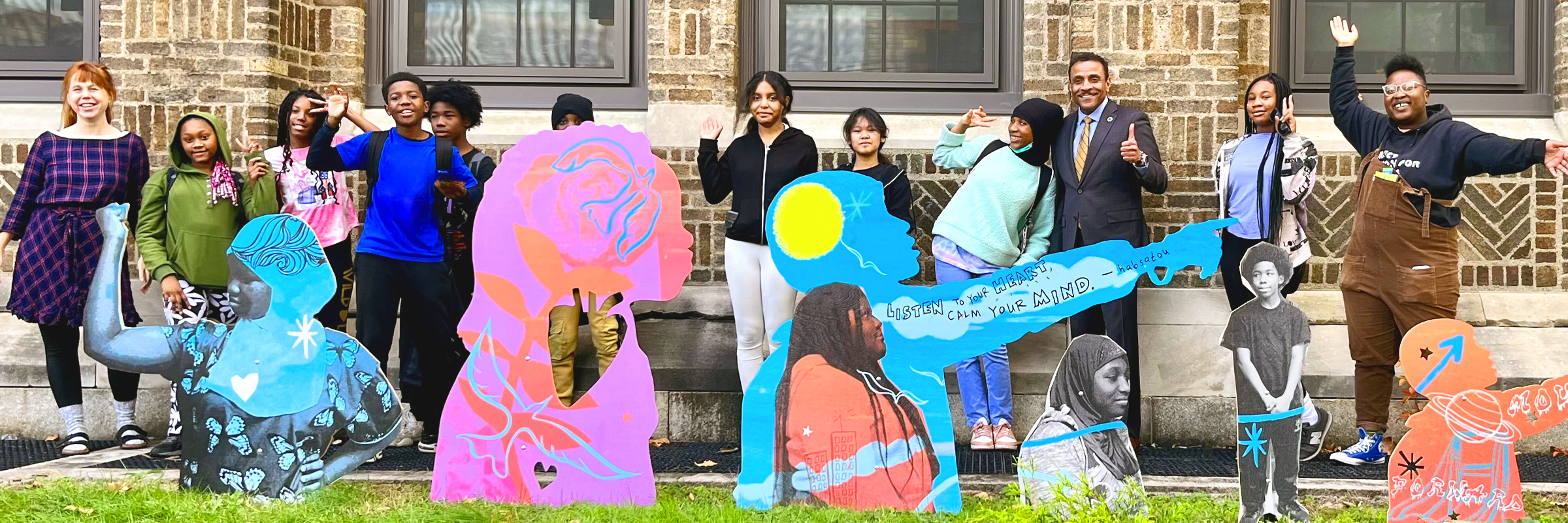 Tilden Middle School building mural